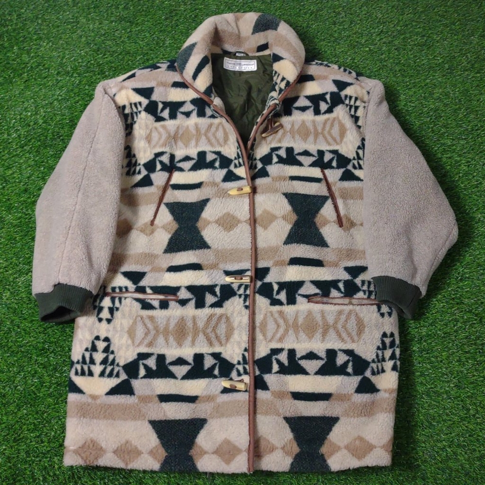 VTG 80S 90S BLANKET COAT MAGGIE LAWRENCE COLLECTION ARIZONA AZTEC WESTERN COAT